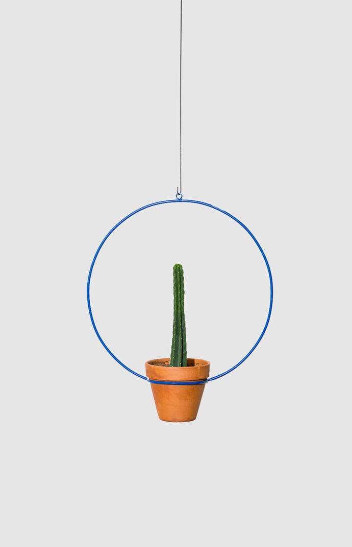 Blue Hanging Circle Planter