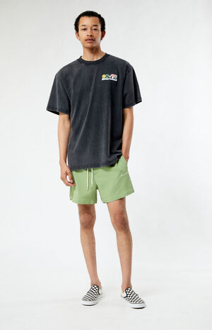 Green Sail Seersucker 4.5" Swim Trunks image number 2