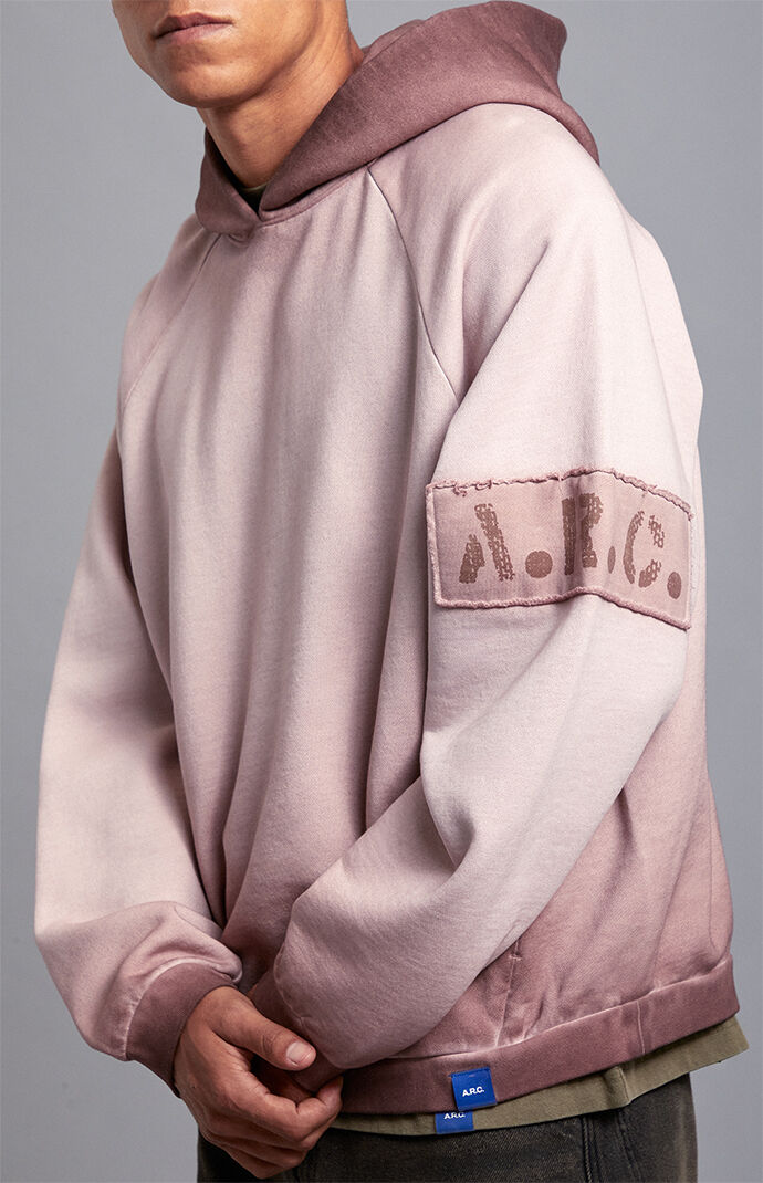 A.R.C. Taupe Rose Vintage Wash Heavyweight Oversized Fleece Hoodie