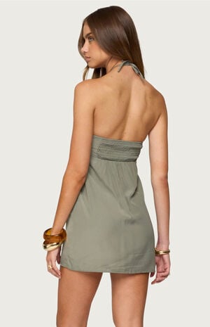 Anetta Keyhole Halter Mini Dress image number 3