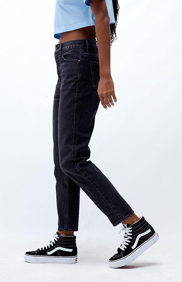 ultra high waisted black jeans