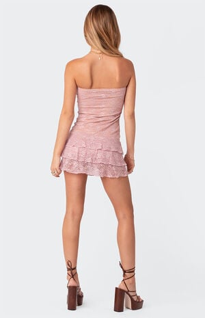 Scarlet Layered Lace Mini Dress image number 5