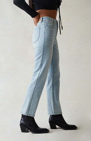 Straight Leg Jeans Stretch Curve Light Indigo image number 4