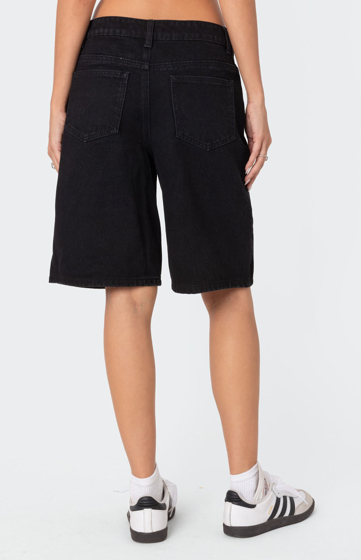 Edikted Jacqui Low Rise Denim Bermuda Shorts | PacSun