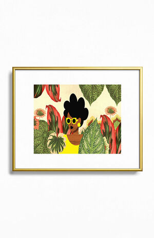 Woman Metal Framed Art Print Gold 18" x 24" image number 1