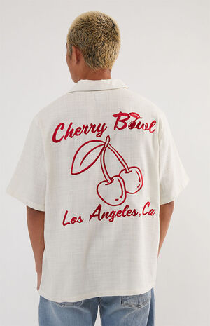 Cream Cherry Bowl Camp Shirt image number 1