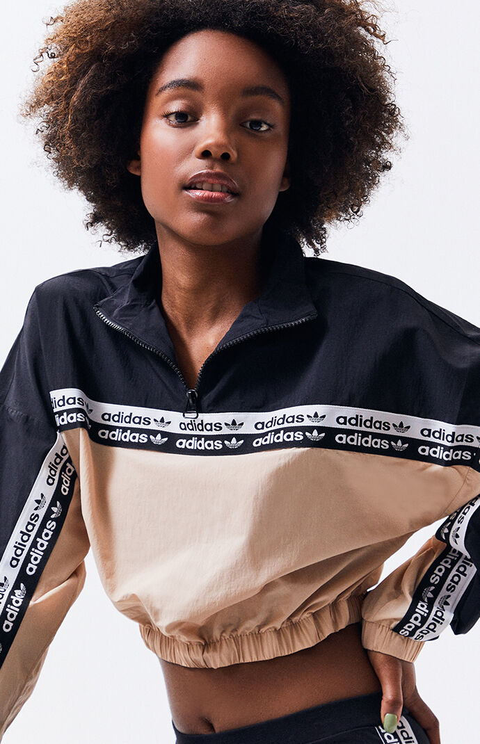 cropped adidas windbreaker