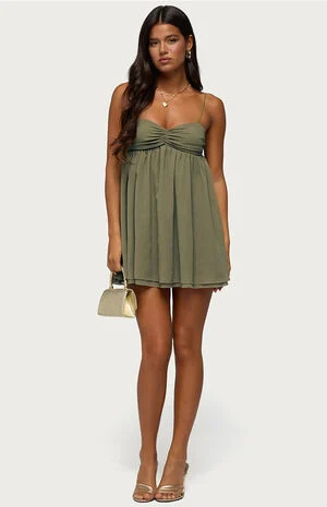 Ariellah Chiffon Babydoll Mini Dress image number 4