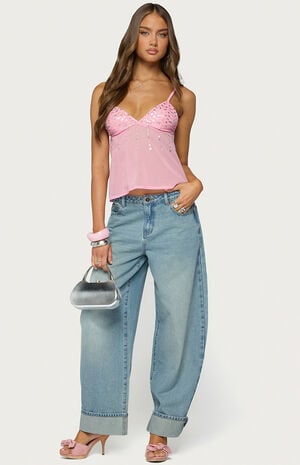 Klio Sequin Chiffon Babydoll Top image number 5