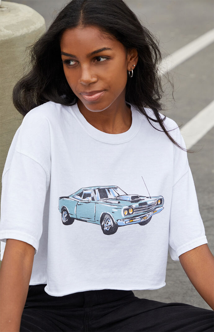 Brandy melville online blue car shirt
