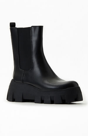 Women's Black Ana Platform Boots image number 1
