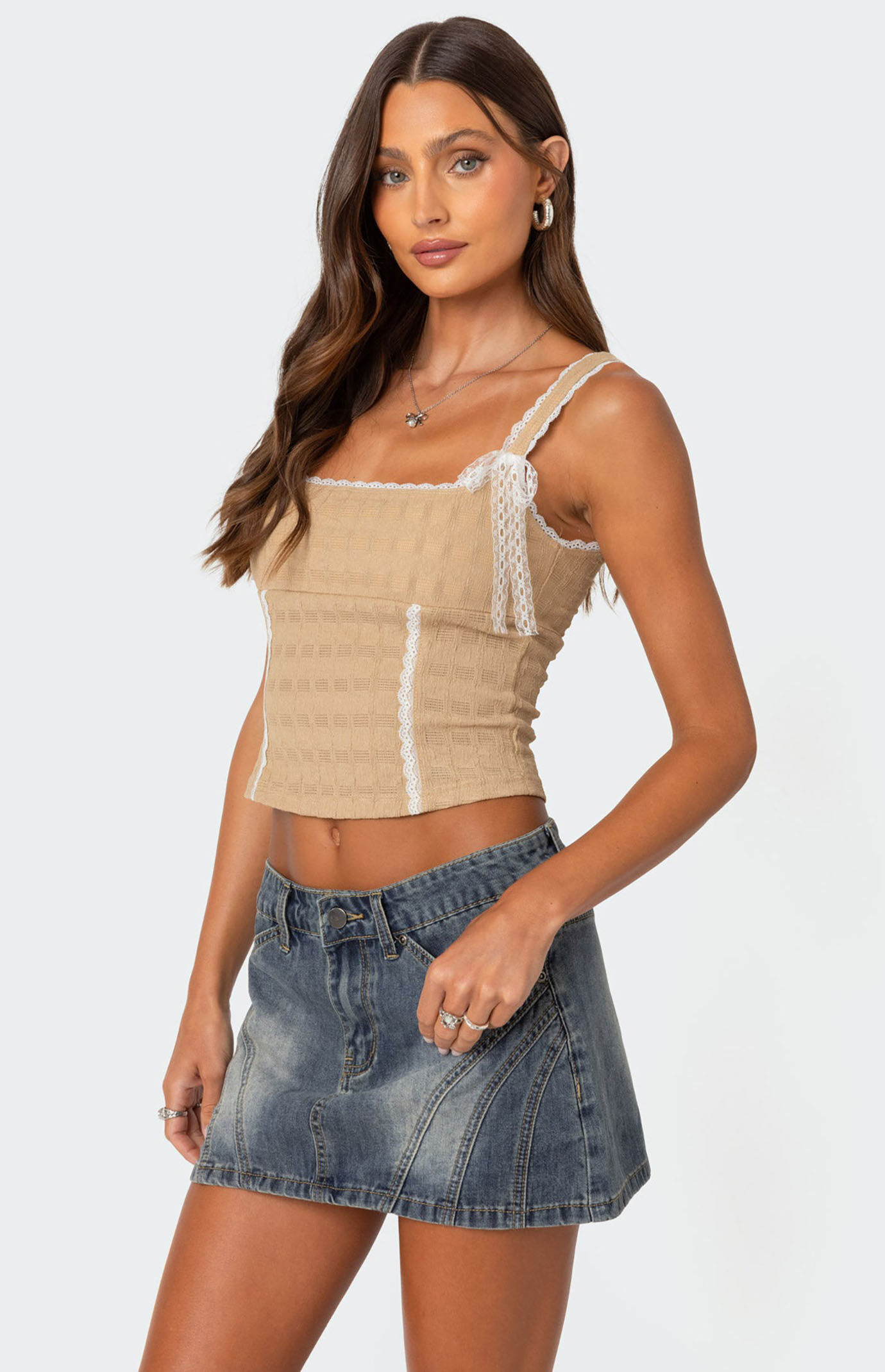 Edikted Textured Bustier Top | PacSun
