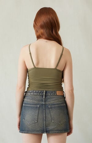 Bella Dark Indigo Mid Rise Denim Mini Skirt image number 4