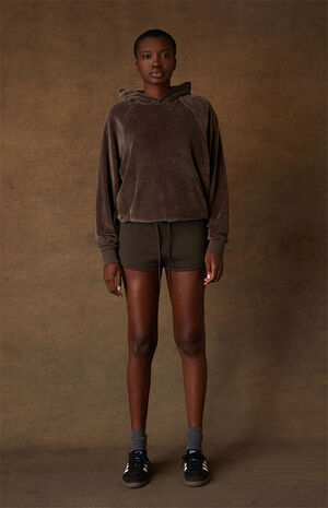 Women's Off Black Shorts image number 6