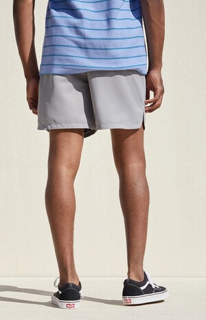 Gray Athletic Volley Shorts image number 5