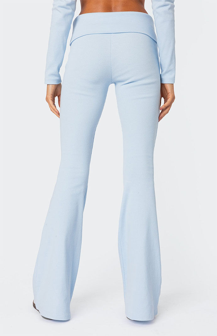 Edikted Coffee Break Ribbed Flare Leggings