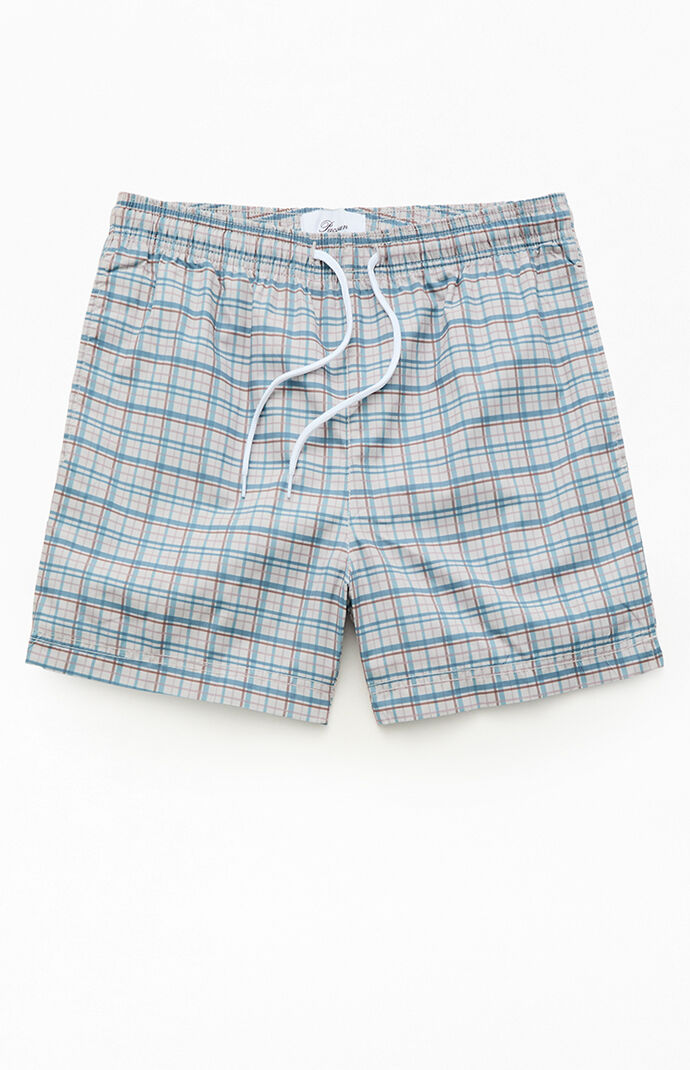 Pacsun Multi Plaid 4.5" Swim Trunks