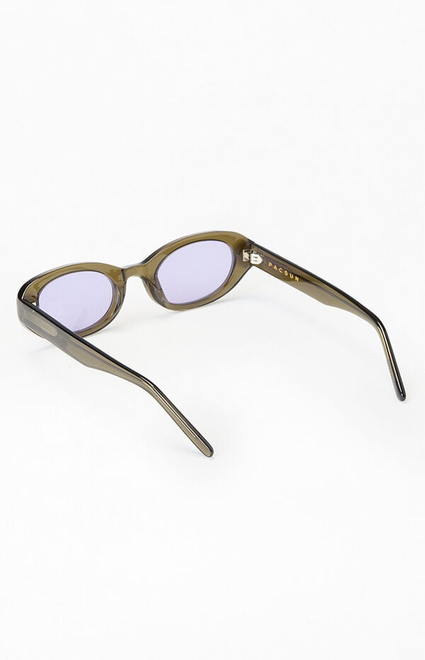 Pacsun Green Eli Round Sunglasses