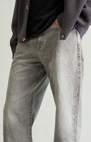 Dylan Baggy Jeans Tonal Stripe Gray image number 5