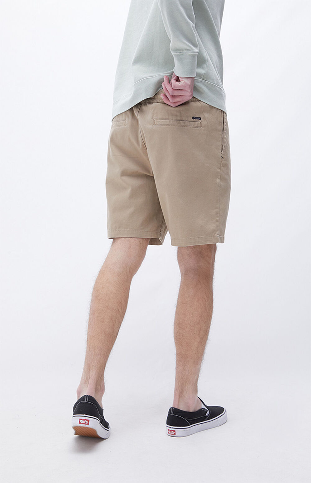 PacSun Twill Khaki Drawstring Shorts PacSun