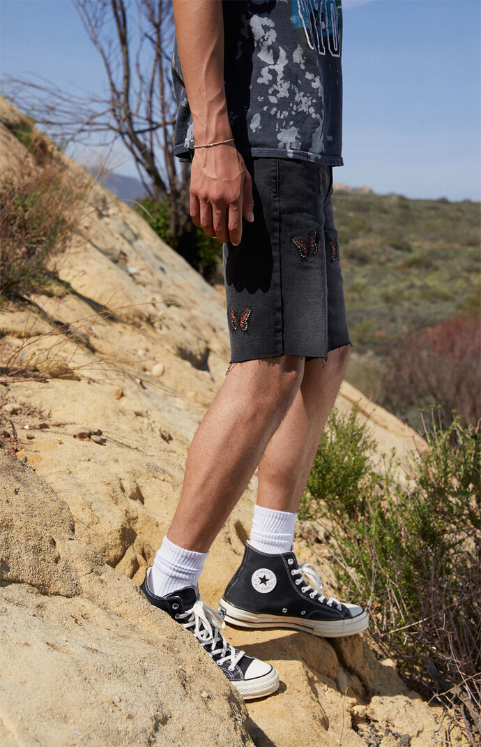 Butterfly Denim Shorts