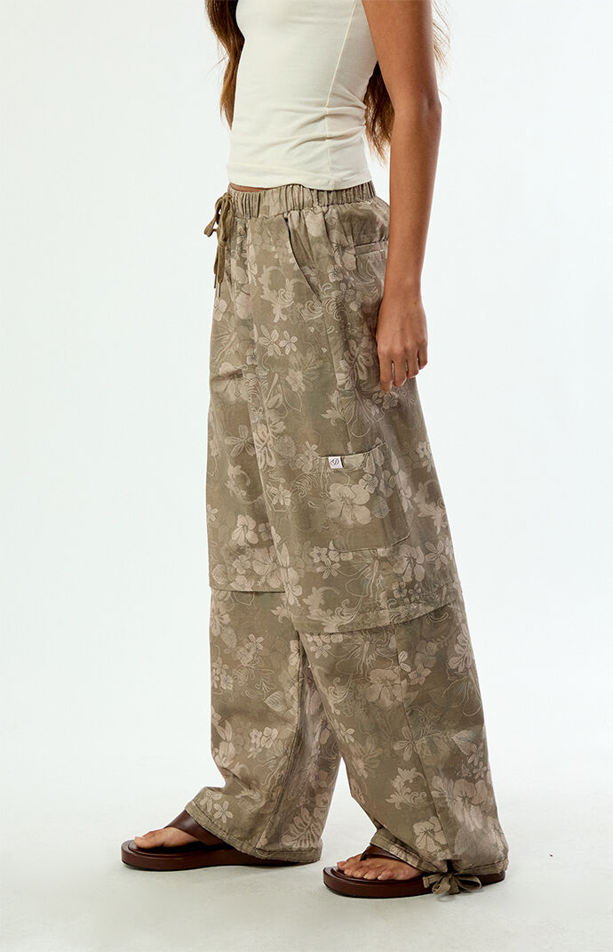 Daisy Street Hibiscus Baggy Tearaway Pants