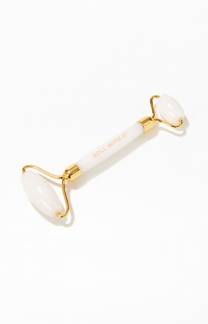 White Quartz Face Stone Roller