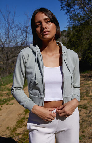 Pale Green Crystal Hoodie image number 1