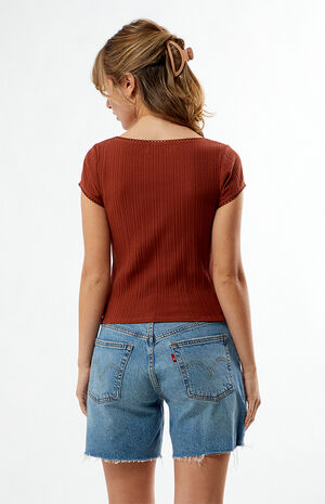 Dakota Square Neck Lace T-Shirt image number 5