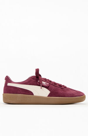 Burgundy Puma Palermo Leather Shoes image number 1