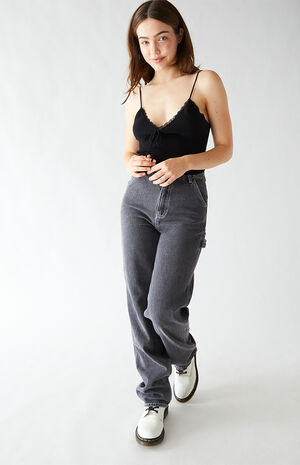 Lace Trim Sweater Tank Top image number 4