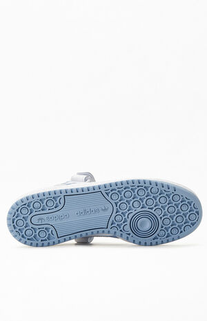 Women's White & Blue Forum Low Sneakers image number 4