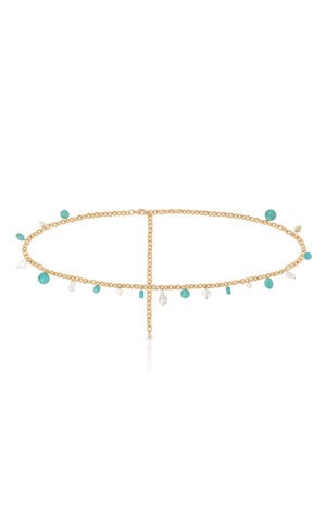 Tropical Turquoise and Pearl Waist Chain image number 1