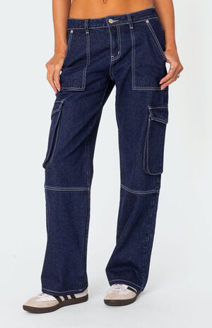 Alyssa Stitch Cargo Jeans image number 3