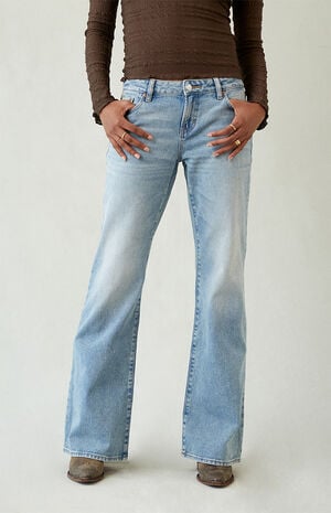 Jade Low Rise Bootcut Jeans Light Blue Wash image number 2