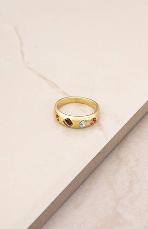 Lively Rainbow Crystal Ring image number 2