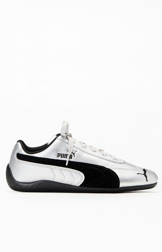 Puma Women's Silver Metallic Speedcat Sneakers
