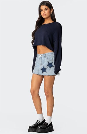 Shining Star Denim Mini Skirt Shining Star Denim Mini Skirt image number 3