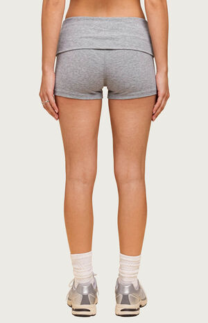 Audrea Ribbed Foldover Biker Shorts image number 3