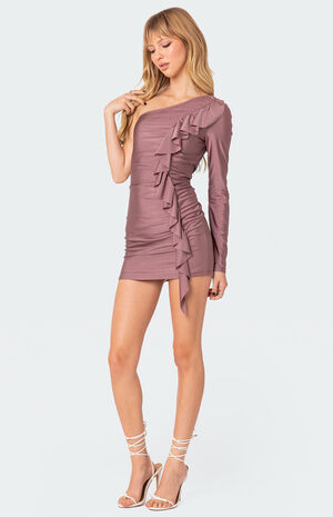 Nash One Shoulder Ruffle Mini Dress image number 2