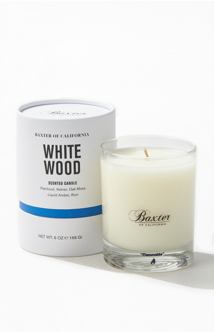 White Wood Candle