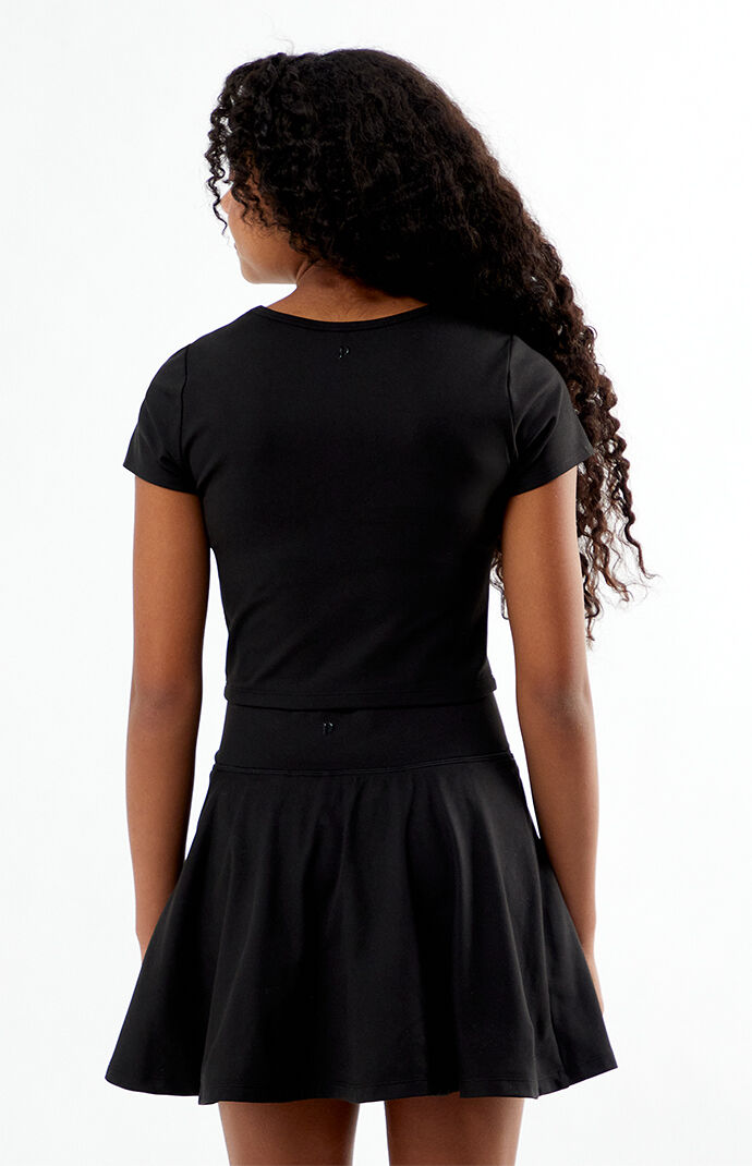 PAC 1980 Kids WHISPER Active Black Crossover Mini Skort