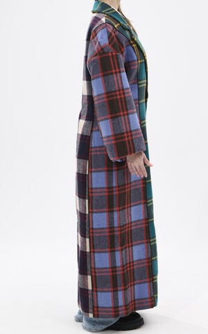 Studio Plaid Trench Coat image number 3