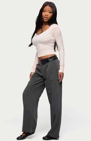 Mercedes Knitted V Neck Top image number 4