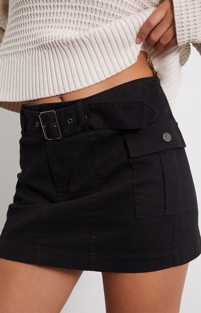 LA Hearts Belted Cargo Mini Skirt PacSun