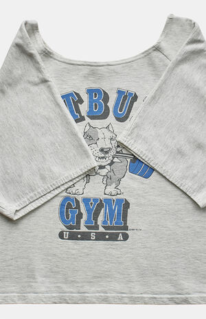80s Pitbull Gym Cropped Graphic Top image number 2