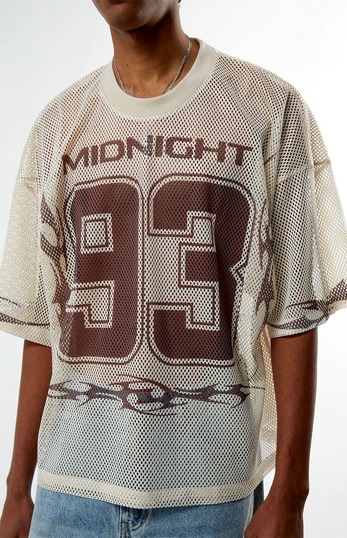 トップス MIX MESH JERSEY PA.C Pacsun Midnight 93 Cream Mesh Jersey | Pacsun