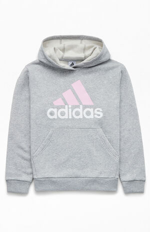 Kids Heather Grey Essential Sportswear Logo Hoodie image number 1