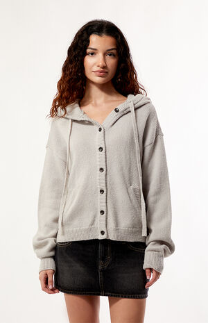 Karoline Hooded Button Down Cardigan image number 2