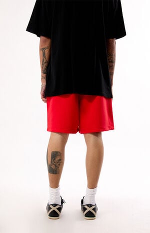 Red Thorn Of The Stem Sweat Shorts image number 4